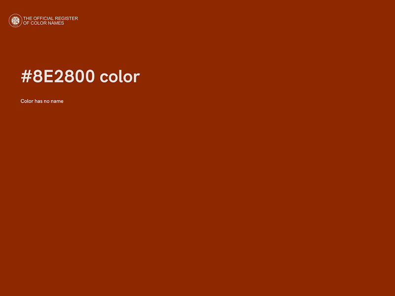 #8E2800 color image