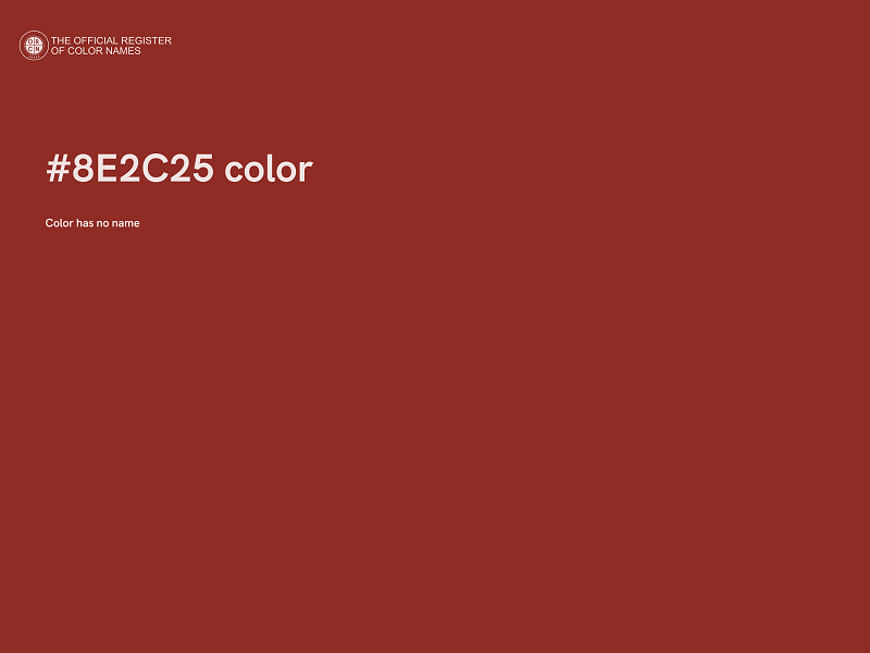 #8E2C25 color image