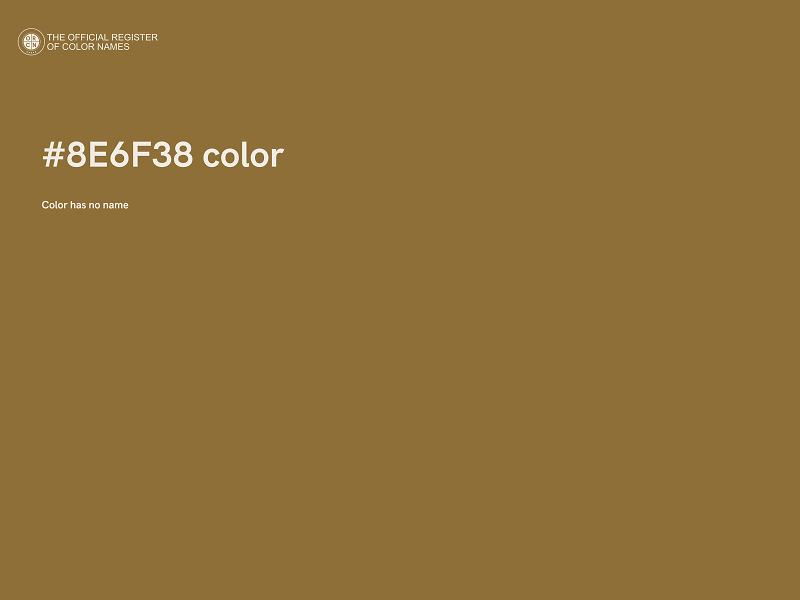 #8E6F38 color image