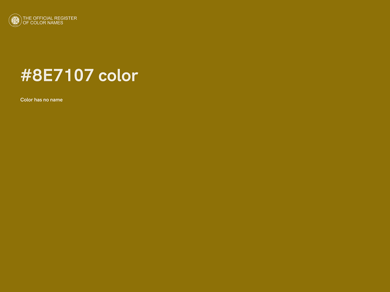 #8E7107 color image