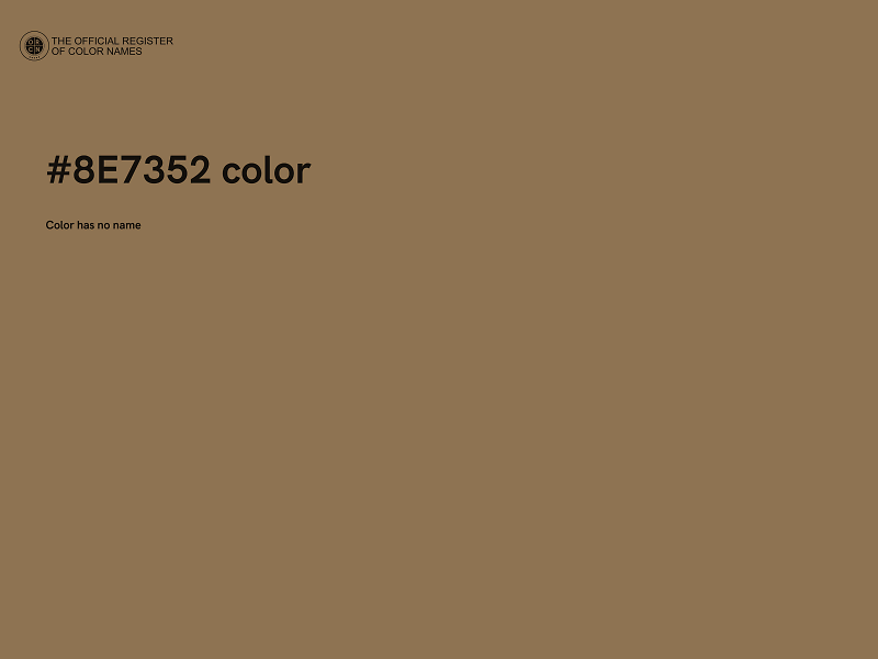 #8E7352 color image