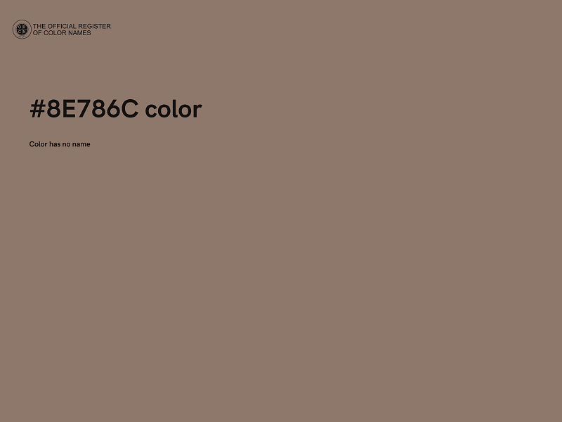 #8E786C color image