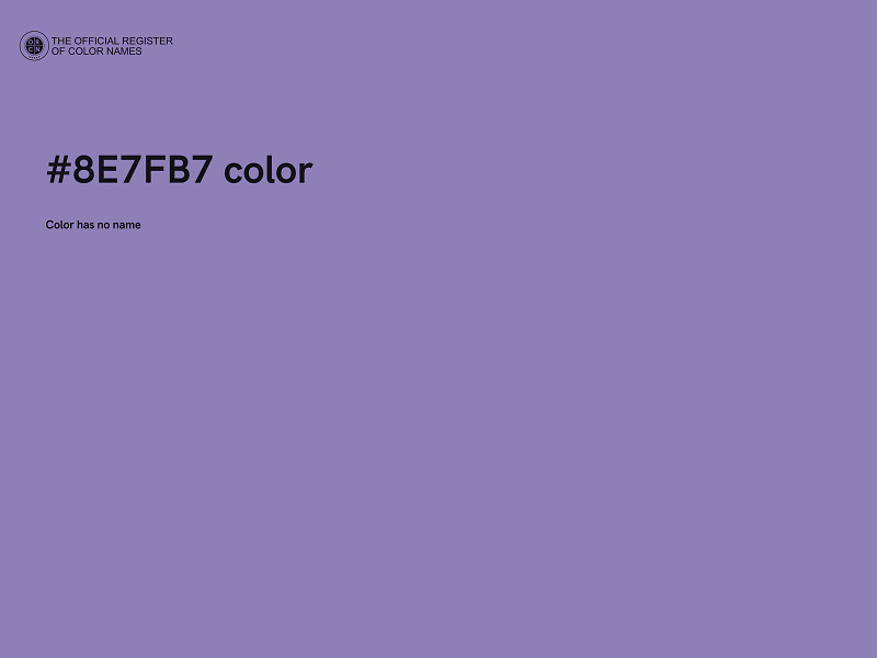 #8E7FB7 color image