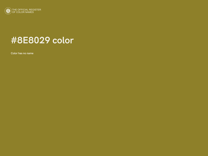 #8E8029 color image