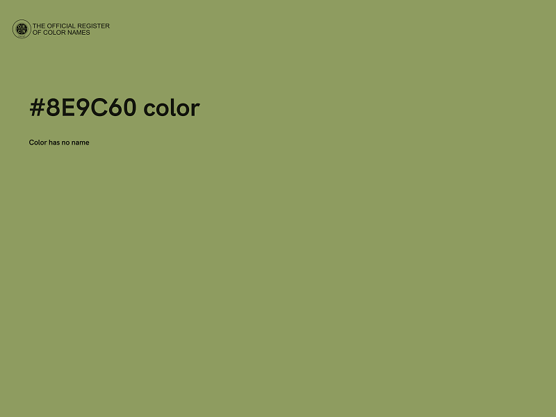 #8E9C60 color image