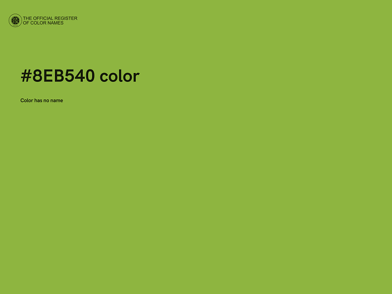 #8EB540 color image