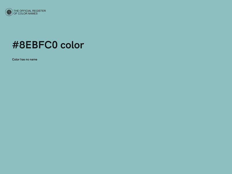 #8EBFC0 color image