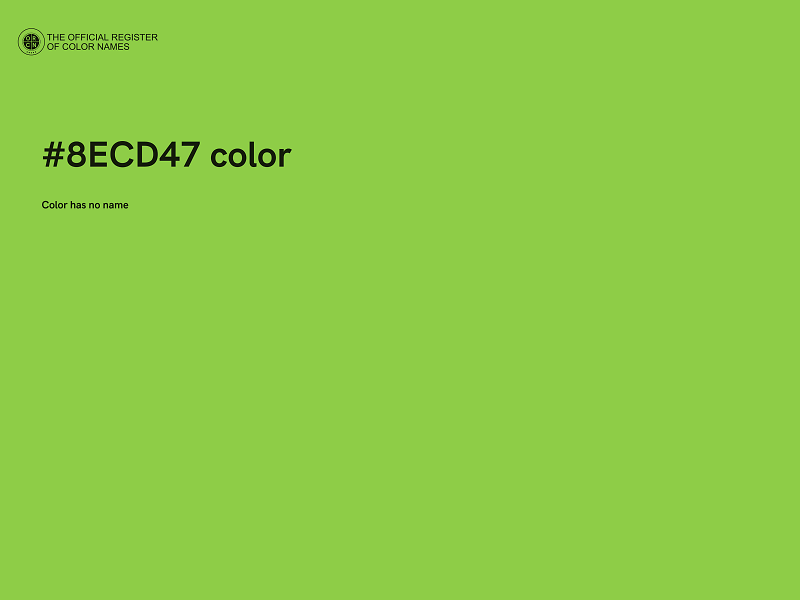 #8ECD47 color image