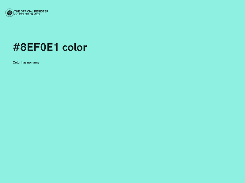 #8EF0E1 color image