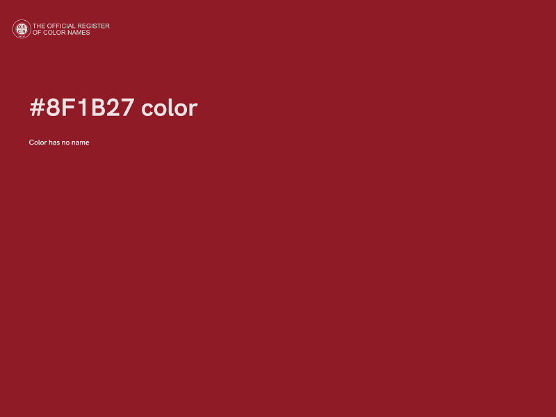 #8F1B27 color image