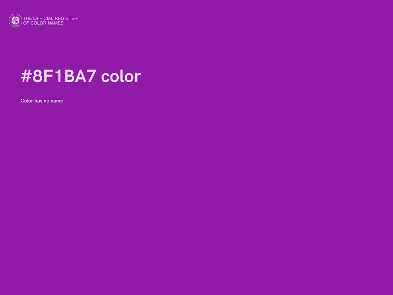 #8F1BA7 color image