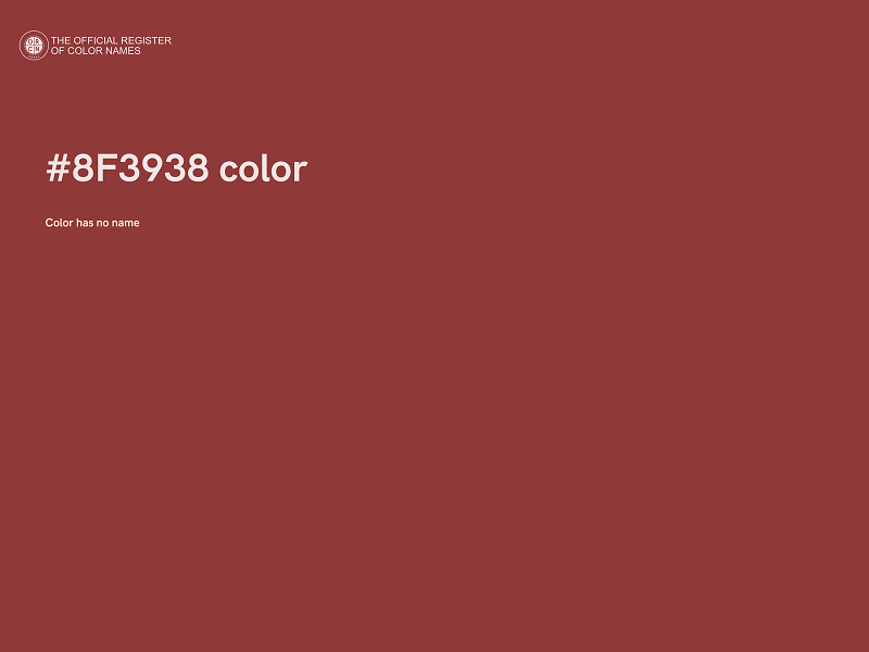 #8F3938 color image