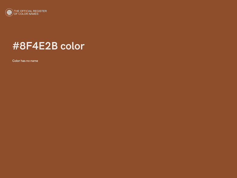 #8F4E2B color image