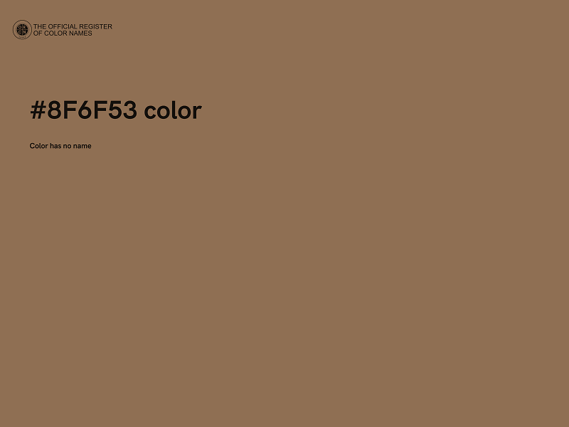 #8F6F53 color image