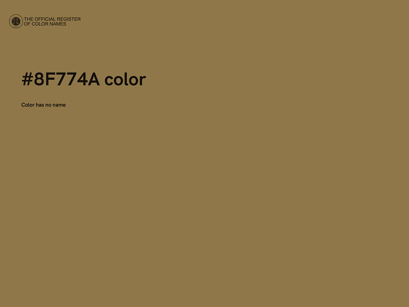 #8F774A color image