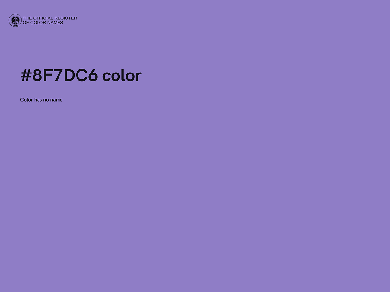 #8F7DC6 color image