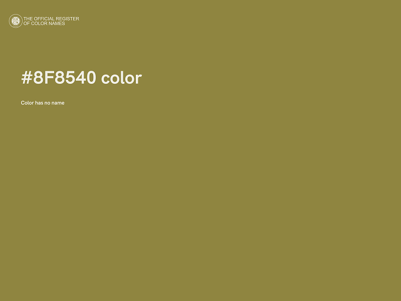 #8F8540 color image