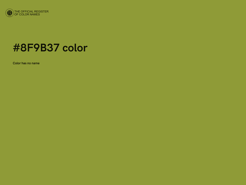 #8F9B37 color image