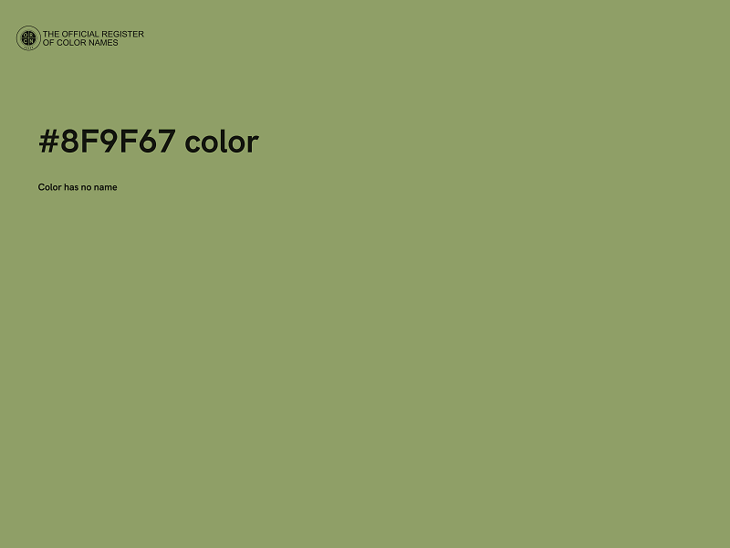 #8F9F67 color image