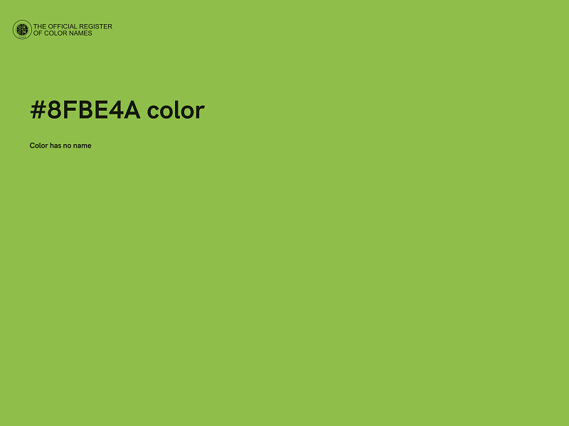 #8FBE4A color image