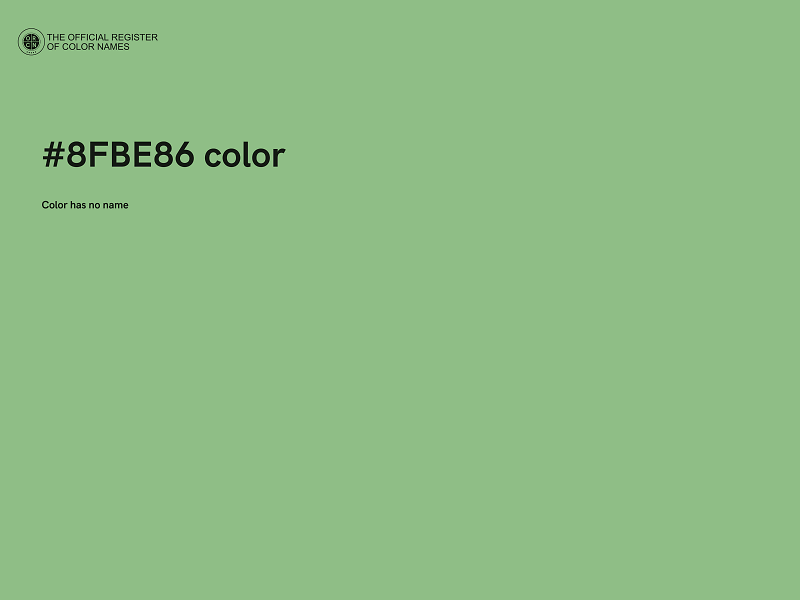 #8FBE86 color image