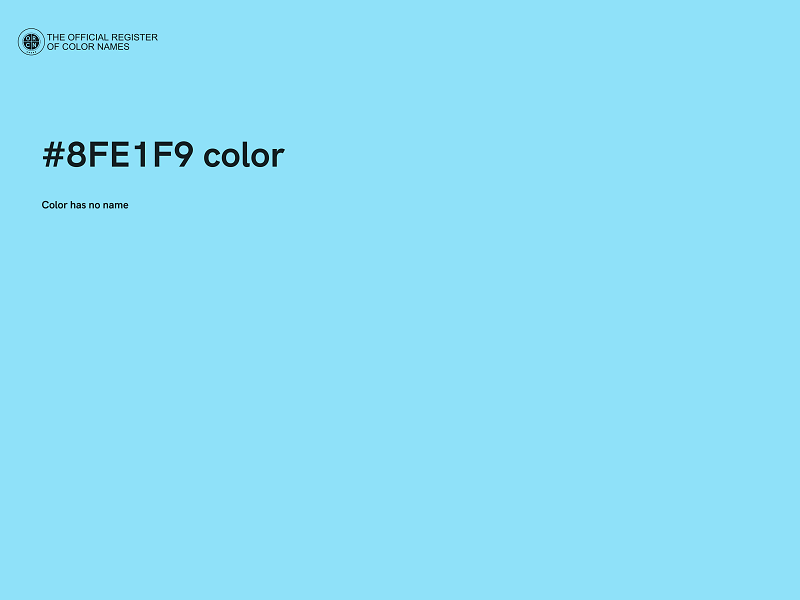 #8FE1F9 color image