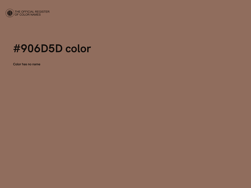 #906D5D color image