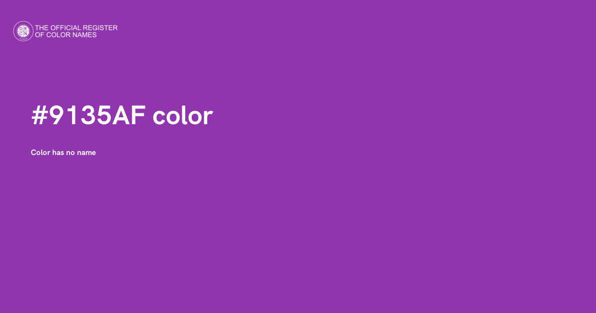 Color #9135AF - The Official Register of Color Names