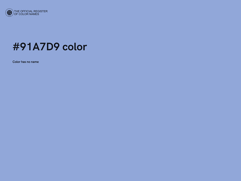 #91A7D9 color image