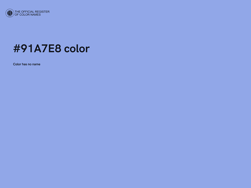 #91A7E8 color image