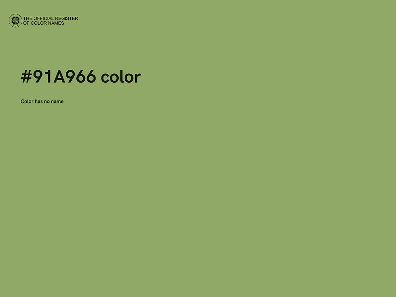 #91A966 color image