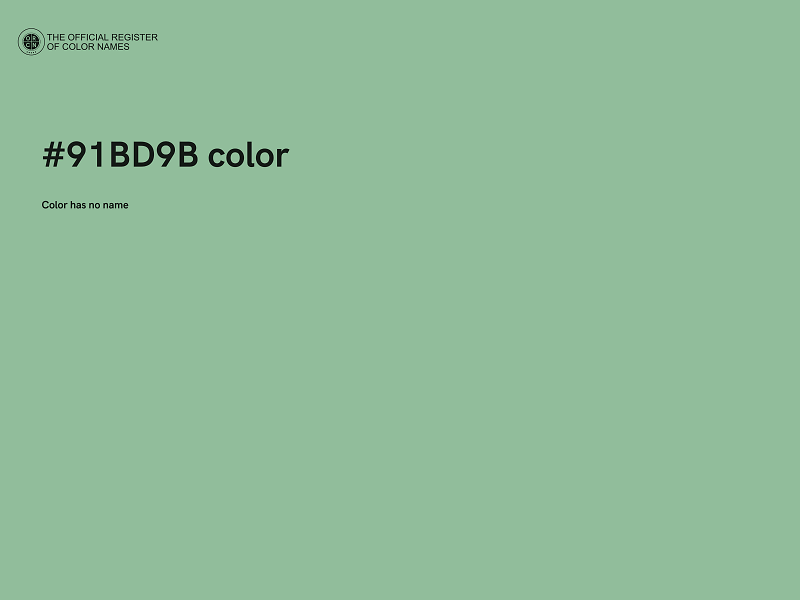 #91BD9B color image