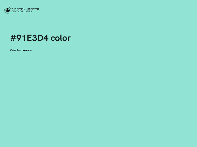 #91E3D4 color image