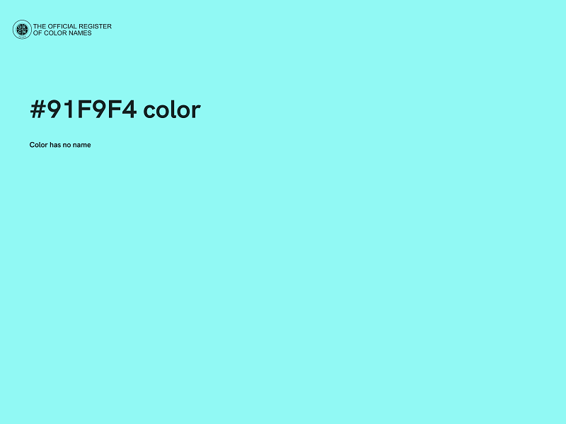 #91F9F4 color image