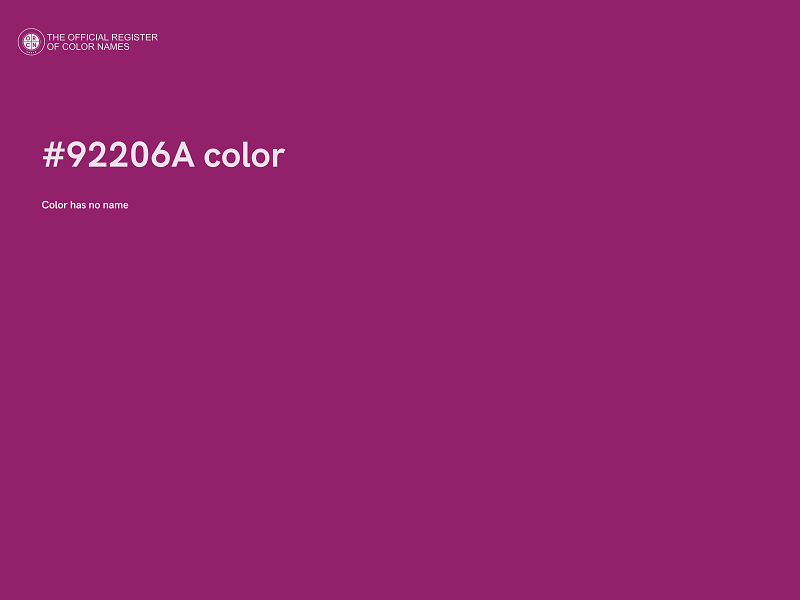 #92206A color image