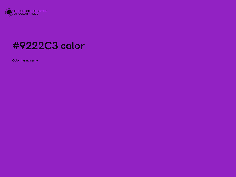 #9222C3 color image