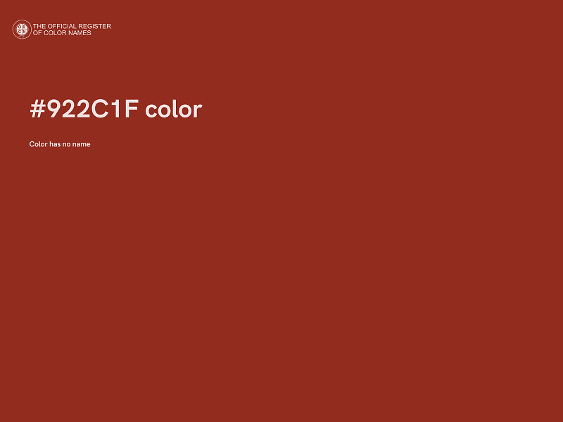 #922C1F color image