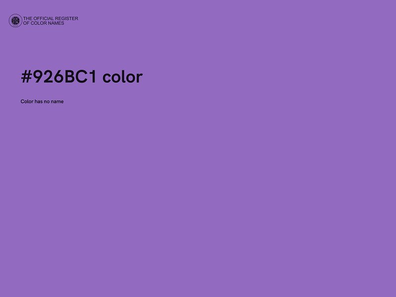 #926BC1 color image