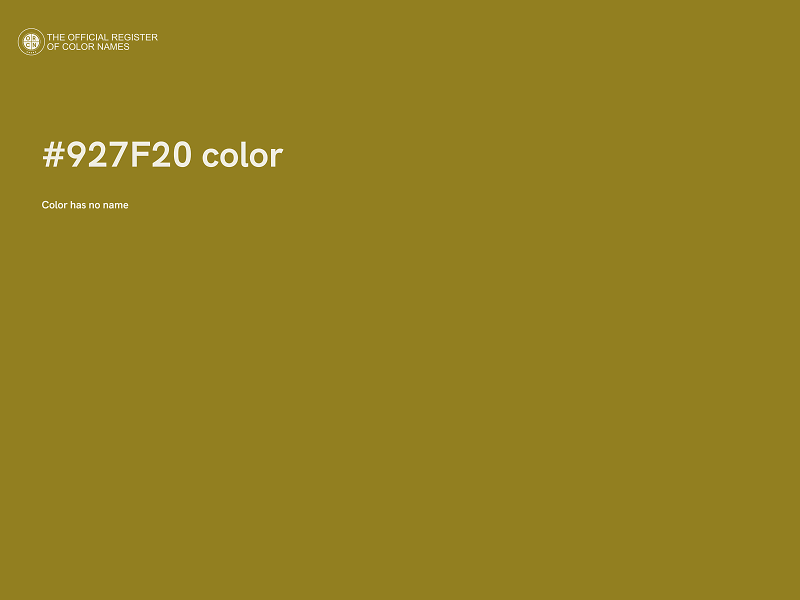 #927F20 color image