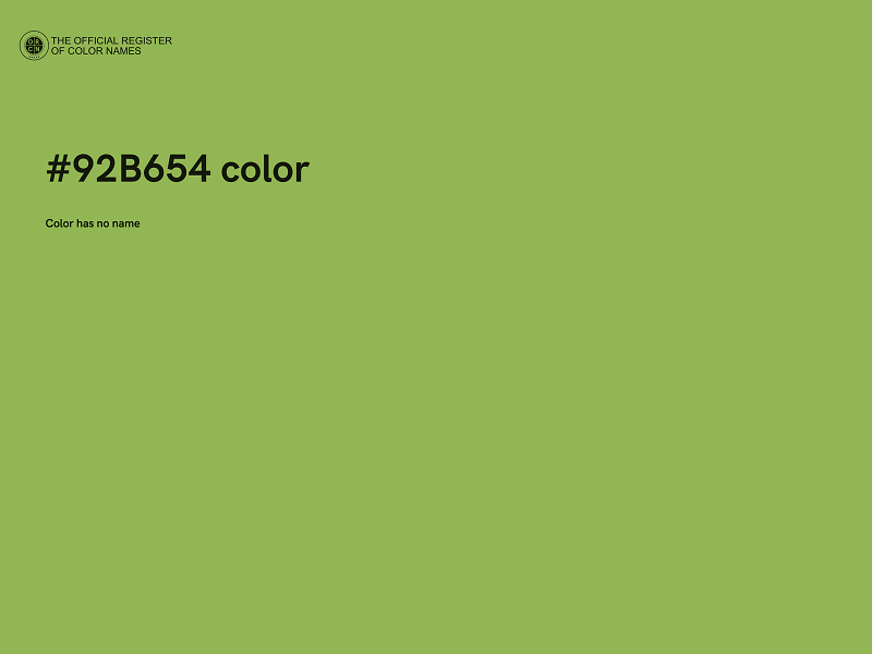 #92B654 color image