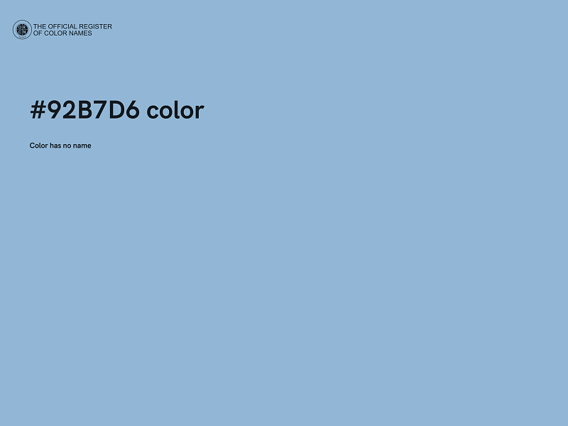 #92B7D6 color image