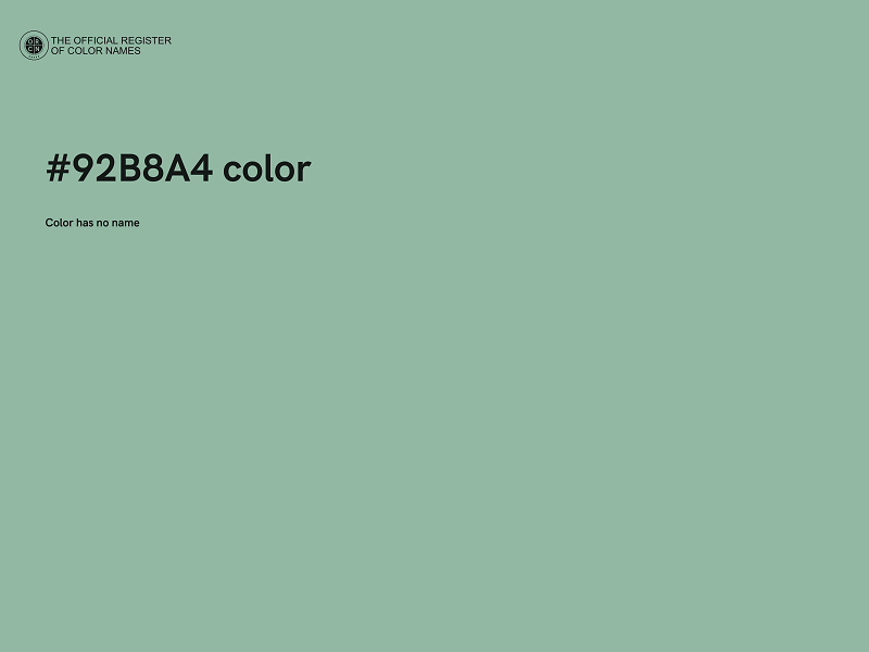 #92B8A4 color image