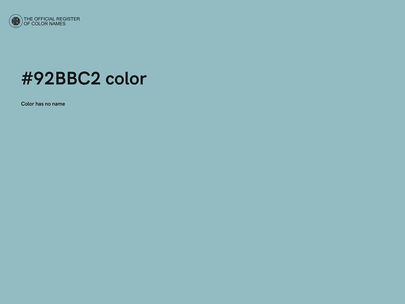 #92BBC2 color image