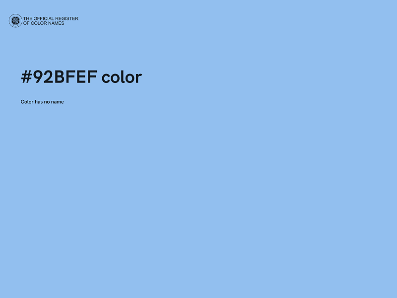 #92BFEF color image