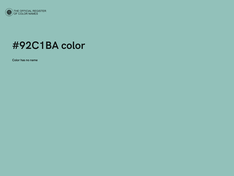 #92C1BA color image