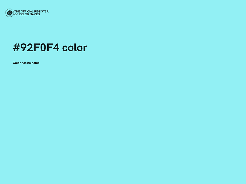 #92F0F4 color image