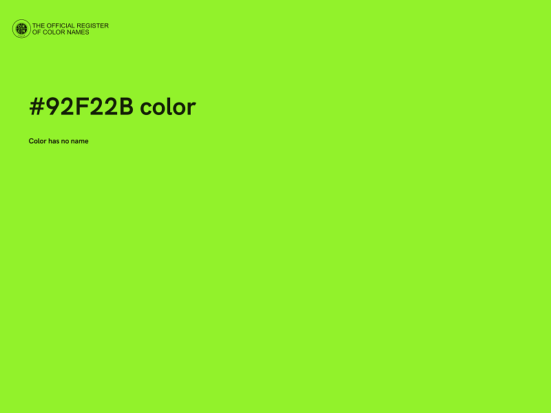 #92F22B color image