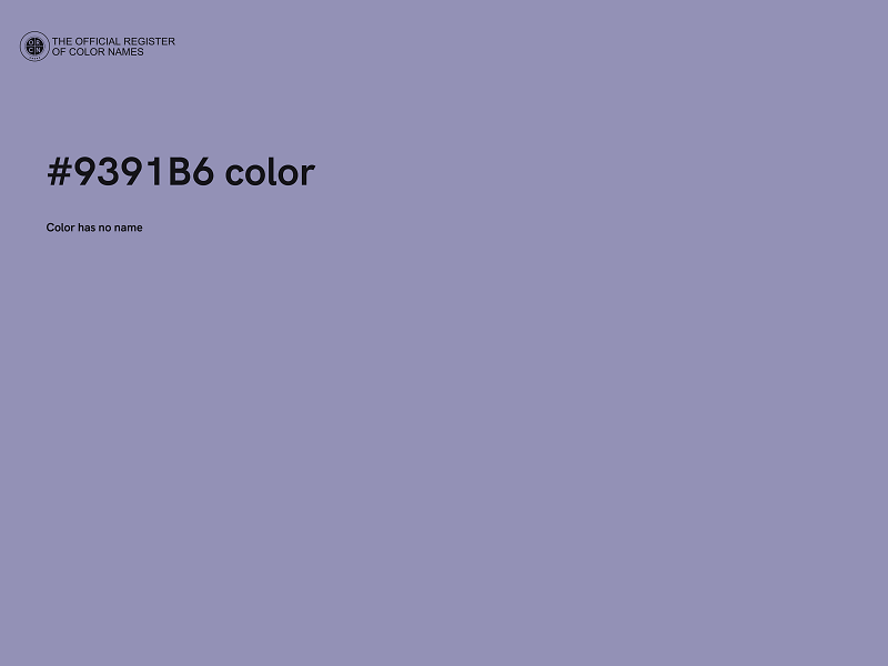 #9391B6 color image