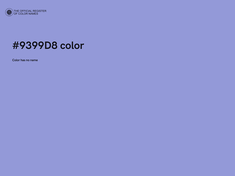 #9399D8 color image