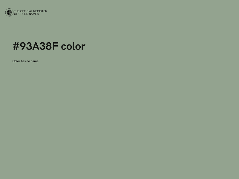 #93A38F color image